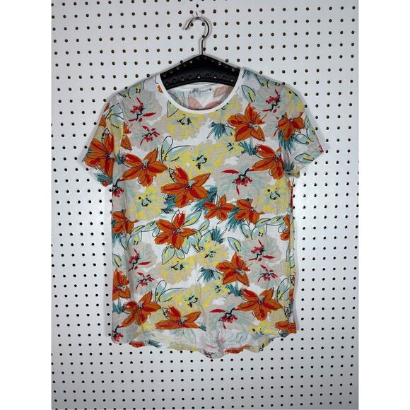 Zara Floral Tee shirt size S - Picture 1 of 3